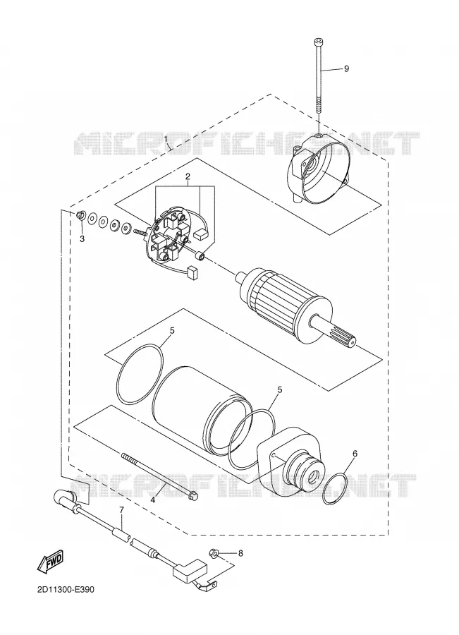 STARTER MOTOR Yamaha MOTO 1000 2007 FAZER  FZ1-S