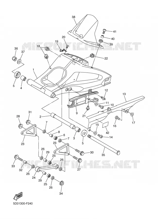 SWINGARM Yamaha MOTO 1000 2008 FAZER ABS  FZ1-SA