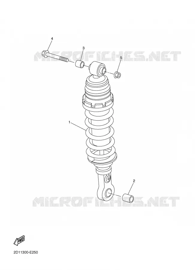 REAR SHOCK ABSORBER Yamaha MOTO 1000 2007 FAZER  FZ1-SW