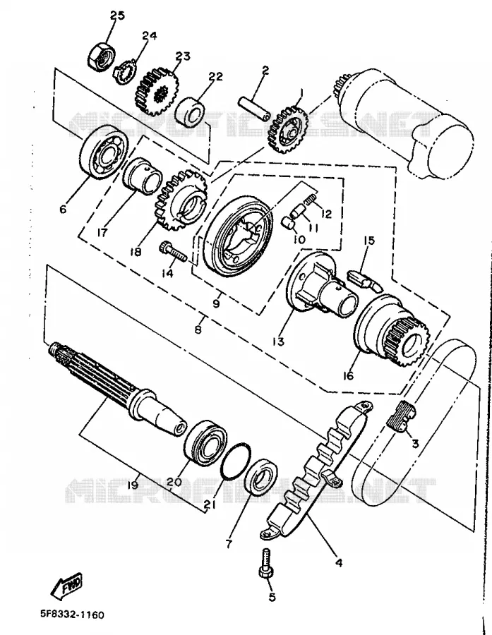 STARTER MOTOR Yamaha MOTO 600 1986 FZ  FZ600