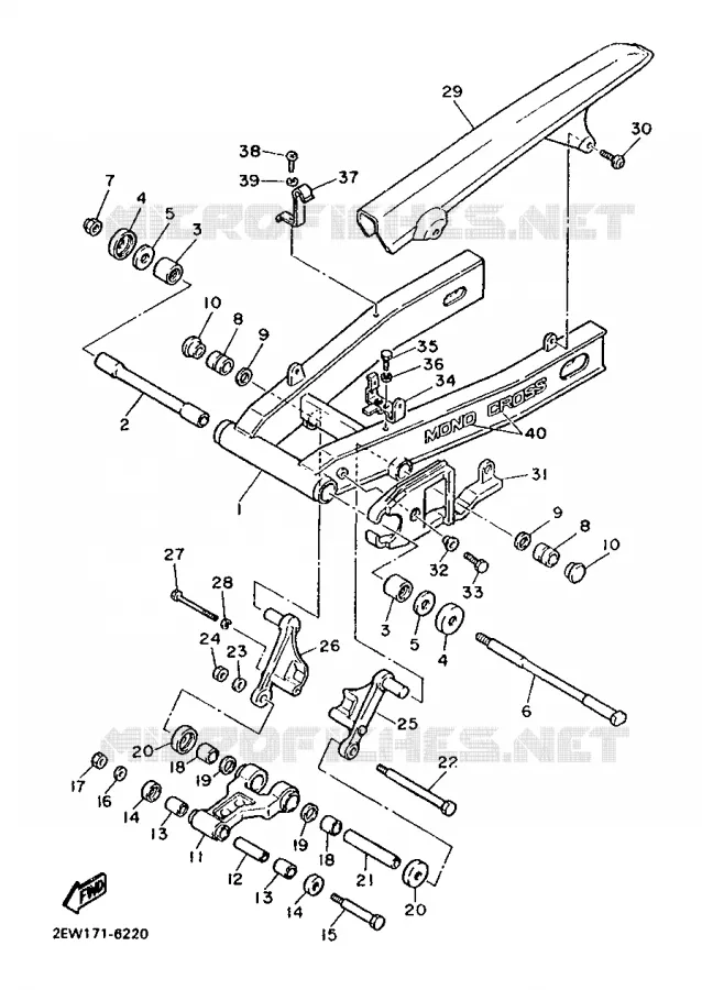 SWINGARM Yamaha MOTO 600 1986 FZ  FZ600