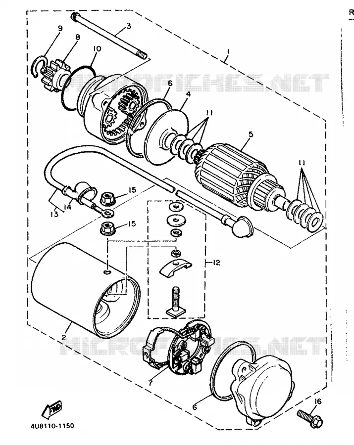 STARTER MOTOR Yamaha MOTO 600 1986 FZ  FZ600