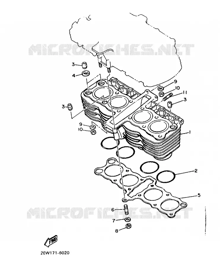 CYLINDER Yamaha MOTO 600 1986 FZ  FZ600