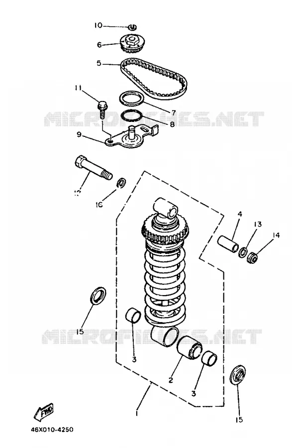REAR SHOCK ABSORBER Yamaha MOTO 600 1986 FZ  FZ600