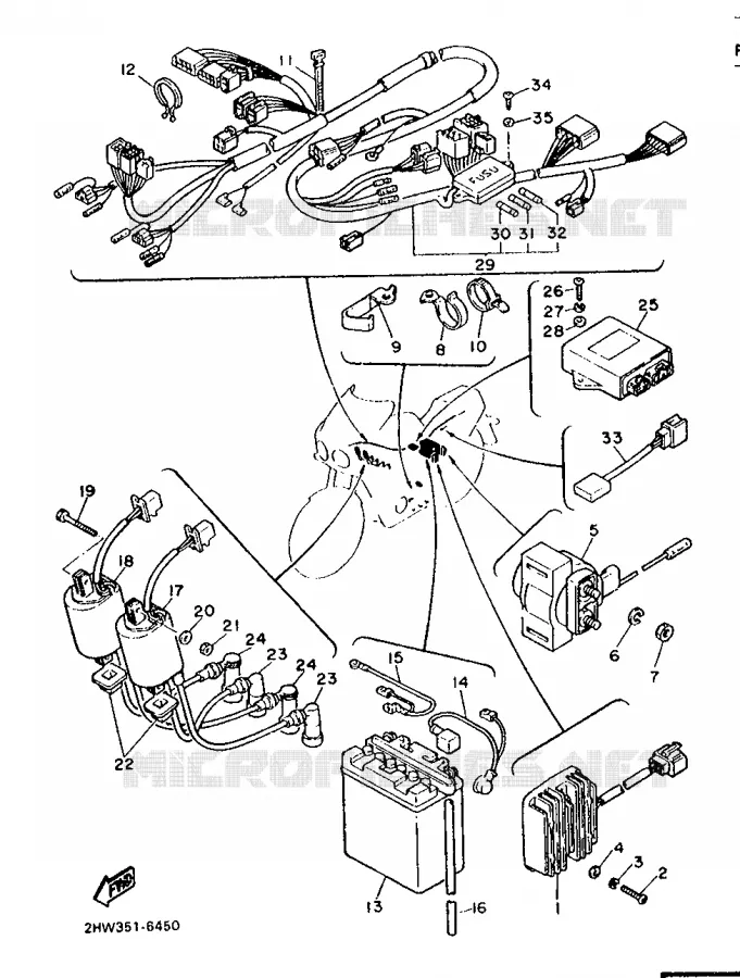 ELECTRICAL 1 Yamaha MOTO 600 1986 FZ  FZ600