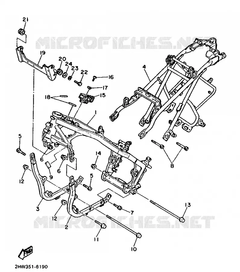 FRAME Yamaha MOTO 600 1988 FZ  FZ600