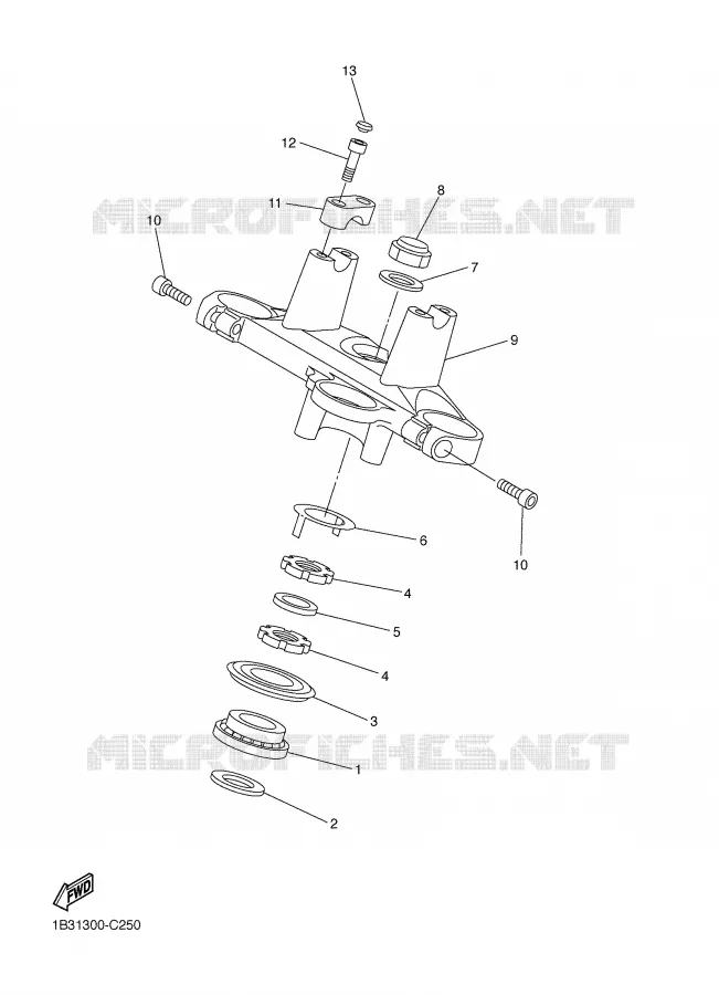 STEERING Yamaha MOTO 600 2004 FZ6  FZ6-N
