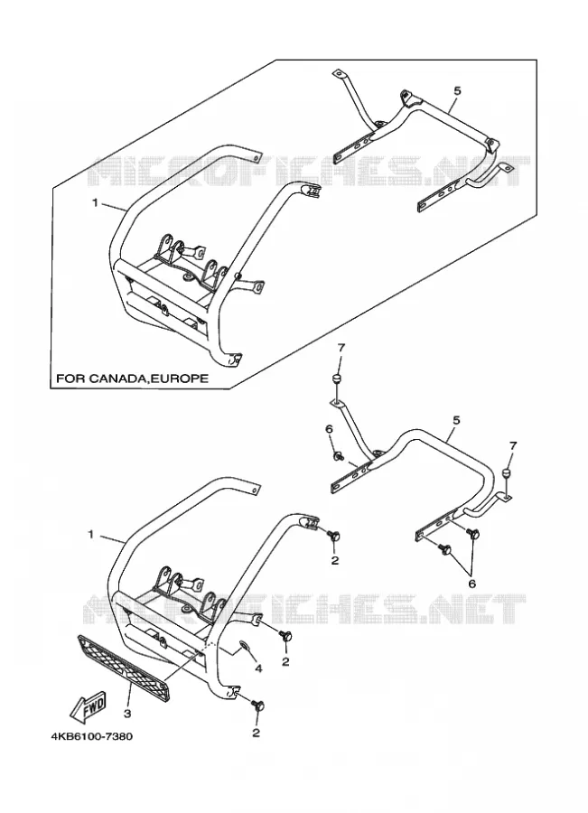 BUMPER Yamaha QUAD 350 1998 WOLVERINE  YFM350FW-X