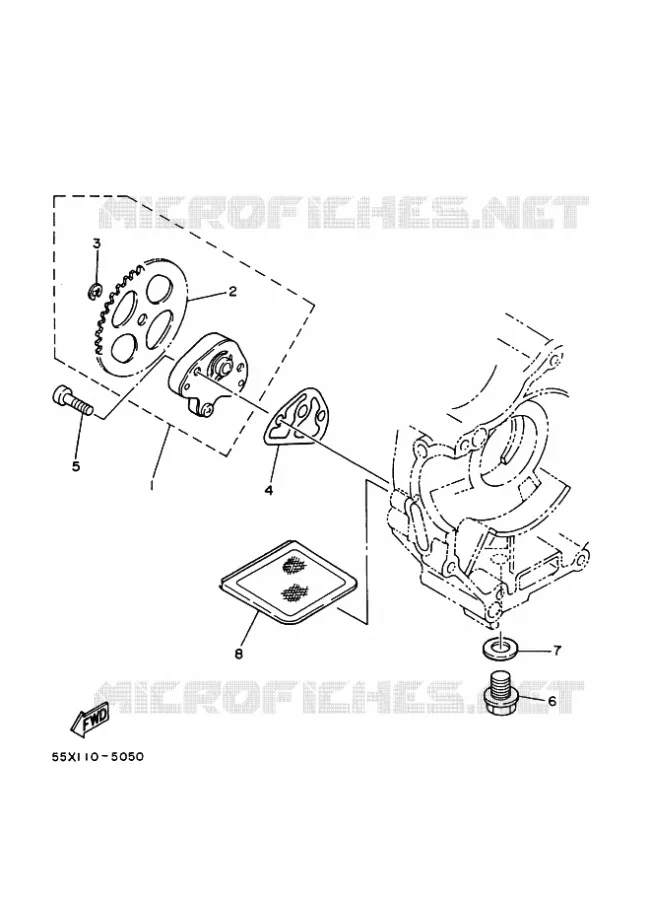 OIL PUMP Yamaha QUAD 80 1997 RAPTOR  YFM80