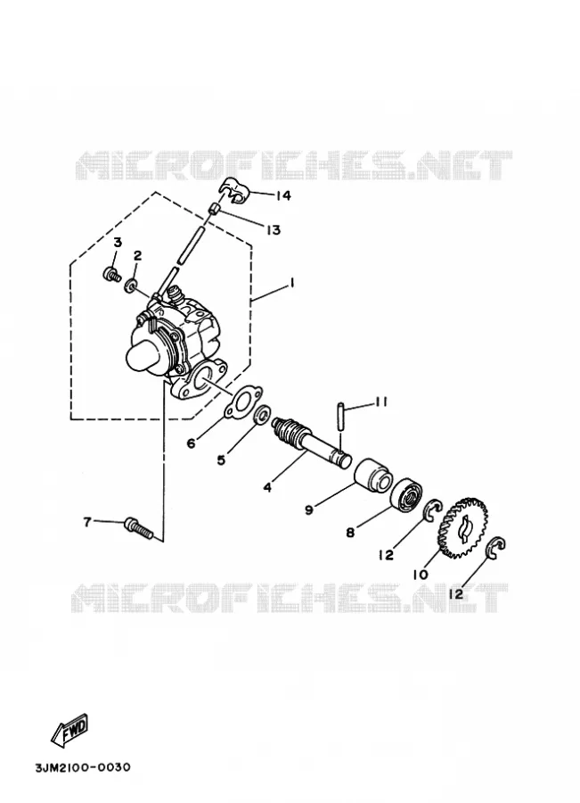 OIL PUMP Yamaha QUAD 200 1997 BLASTER  YFS200 BLASTER