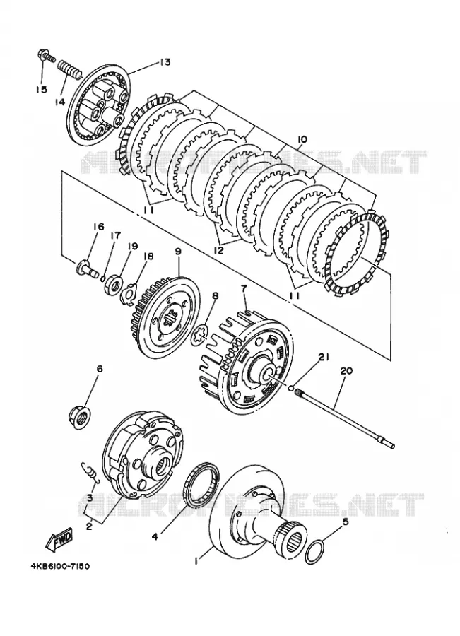 STARTER CLUTCH Yamaha QUAD 350 1997 WOLVERINE  YFM350FW-X