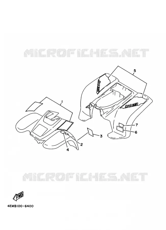 STICKER / LABEL Yamaha QUAD 80 1996 RAPTOR  YFM80