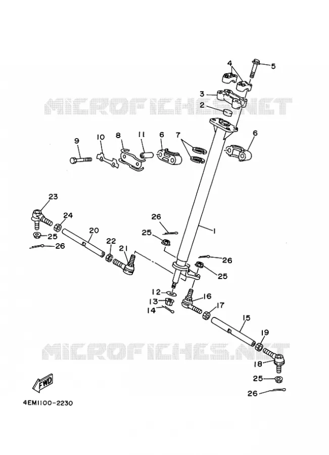 STEERING Yamaha QUAD 80 1996 RAPTOR  YFM80