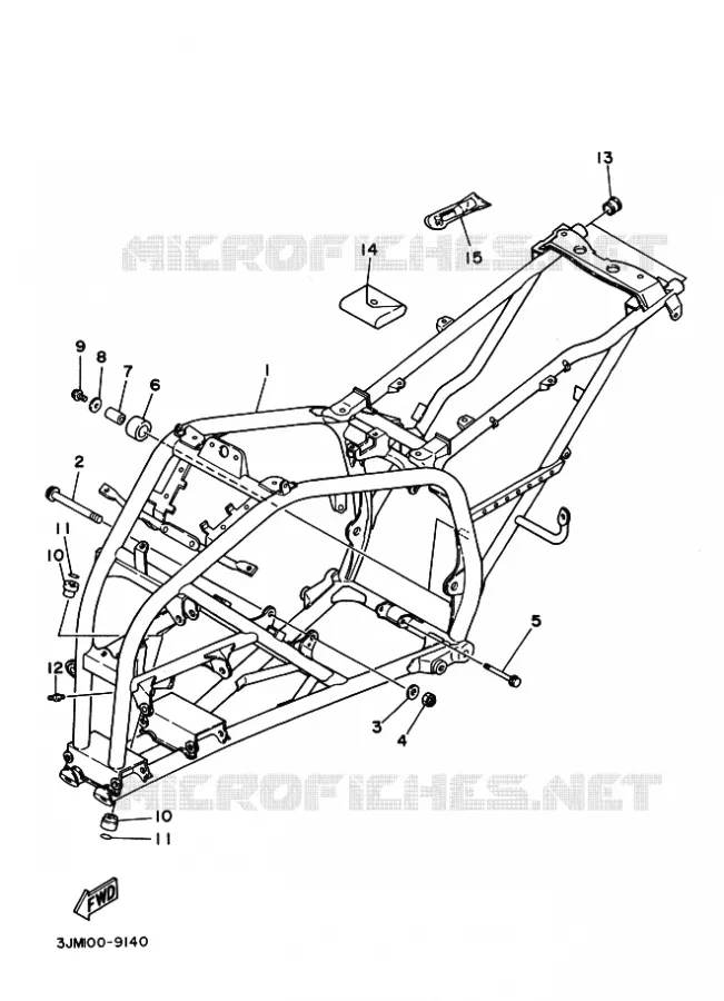 FRAME Yamaha QUAD 200 1996 BLASTER  YFS200