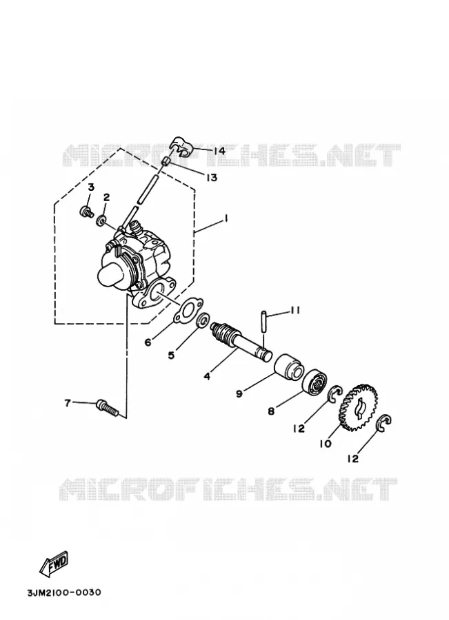 OIL PUMP Yamaha QUAD 200 1996 BLASTER  YFS200