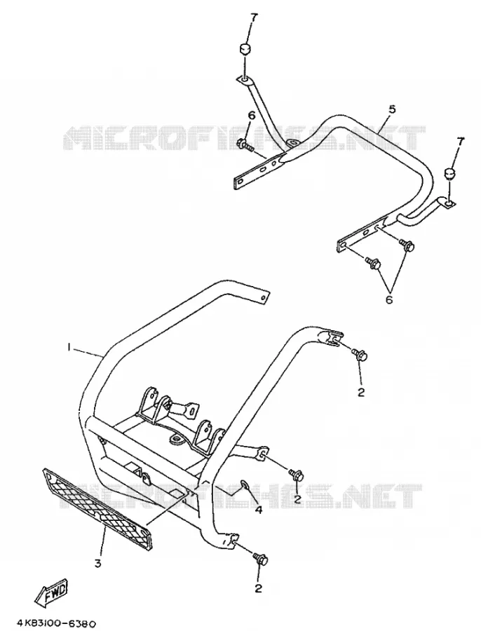 BUMPER Yamaha QUAD 350 1996 WOLVERINE  YFM350FW-X