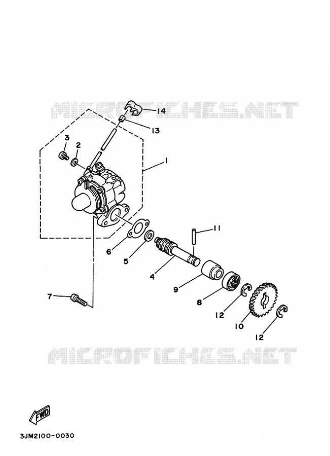 OIL PUMP Yamaha QUAD 200 1994 BLASTER  YFS200 BLASTER