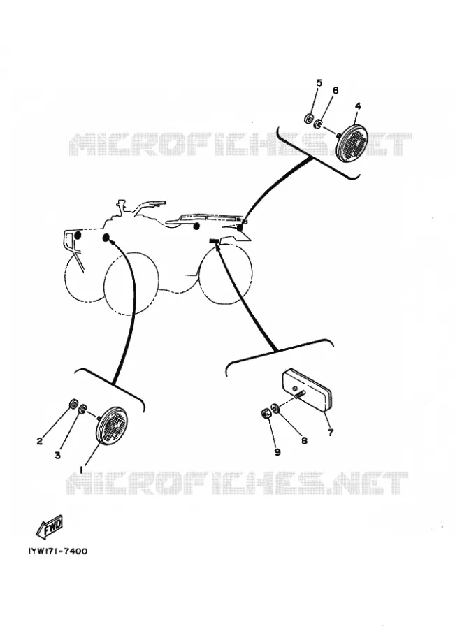 ELECTRICAL 2 Yamaha QUAD 350 1993 RAPTOR  YFM350