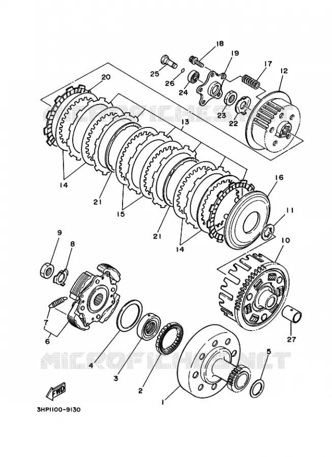 STARTER CLUTCH Yamaha QUAD 350 1993 RAPTOR  YFM350