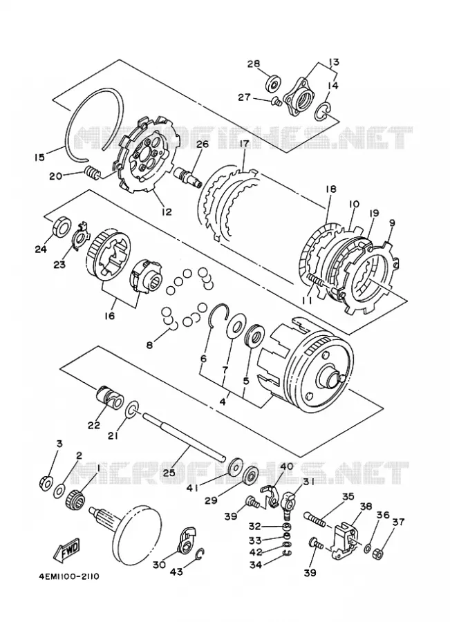 STARTER CLUTCH Yamaha QUAD 80 1992 RAPTOR  YFM80
