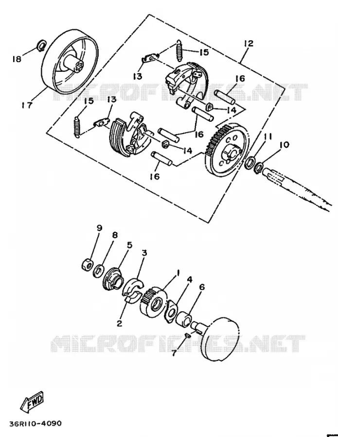 STARTER CLUTCH Yamaha QUAD 60 1988 YF  YF60