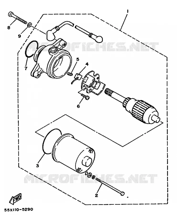 STARTER MOTOR Yamaha QUAD 80 1988 RAPTOR  YFM80T