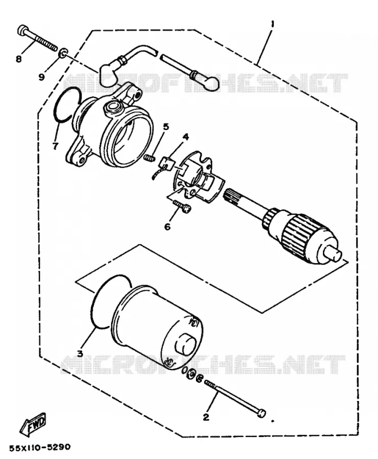 STARTER MOTOR Yamaha QUAD 80 1988 RAPTOR  YFM80T