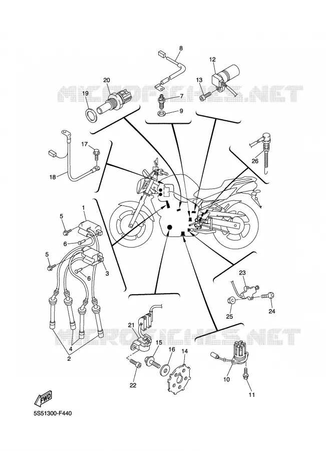 ELECTRICAL 1 Yamaha MOTO 600 2007 FZ6 S2  FZ6-NHG