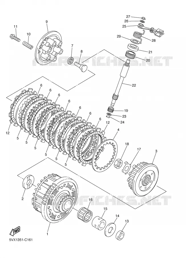 STARTER CLUTCH Yamaha MOTO 600 2008 FZ6 S2  FZ6-NHGX
