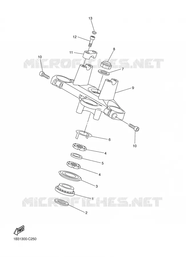 STEERING Yamaha MOTO 600 2004 FZ6  FZ6-NS