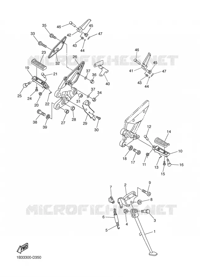 STAND / FOOTREST Yamaha MOTO 600 2006 FZ6  FZ6-NSV