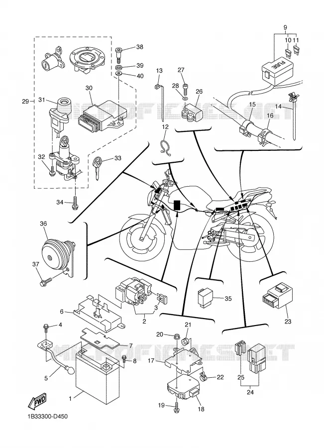 ELECTRICAL 2 Yamaha MOTO 600 2005 FZ6  FZ6-NT