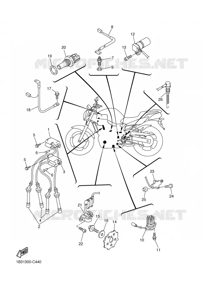 ELECTRICAL 1 Yamaha MOTO 600 2006 FZ6  FZ6-NV