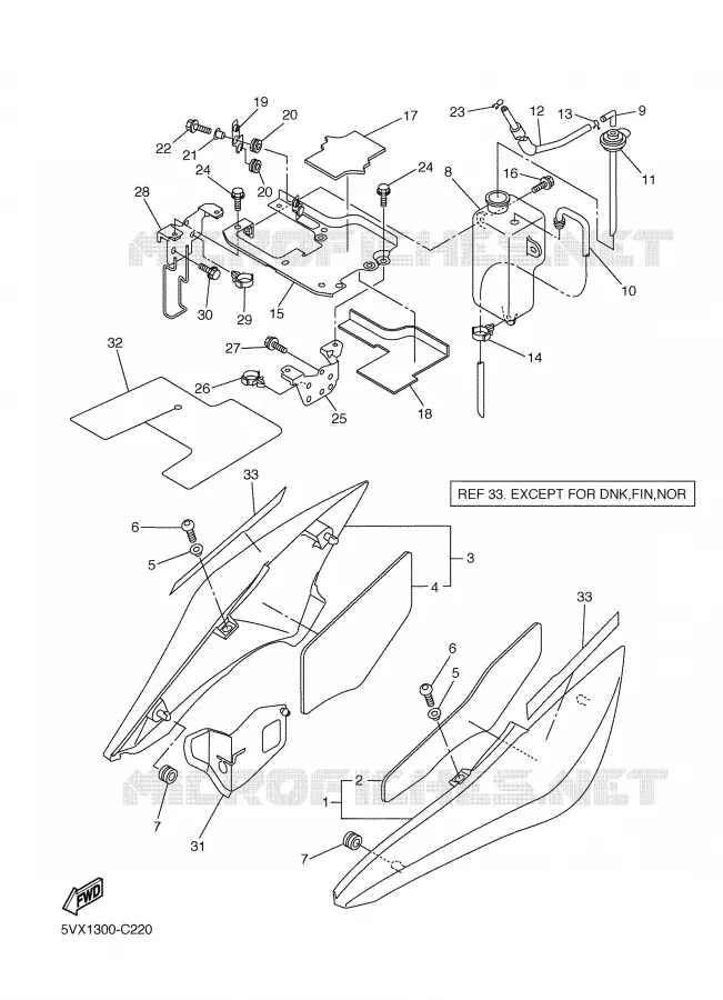SIDE COVER Yamaha MOTO 600 2005 FAZER  FZ6-S