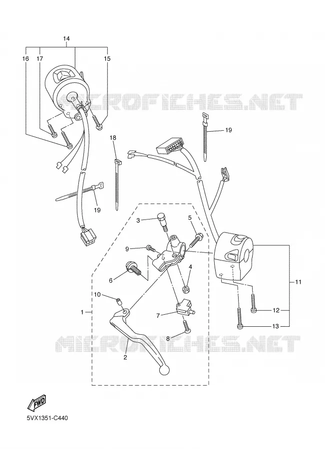 HANDLE SWITCH / LEVER Yamaha MOTO 600 2006 FAZER ABS  FZ6-SA
