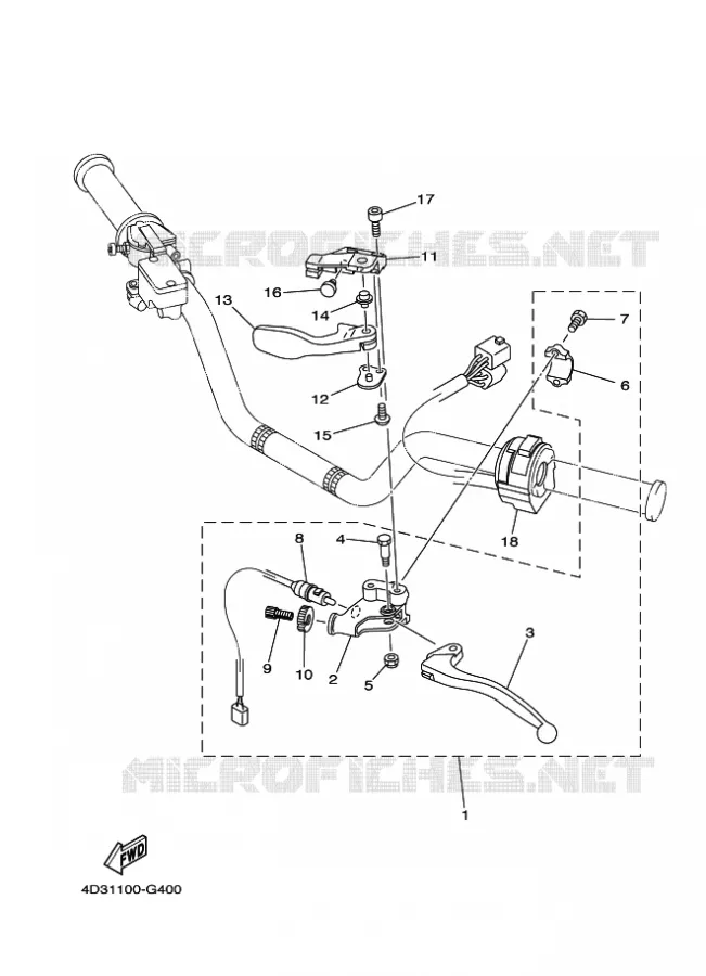 SWITCH / LEVER Yamaha QUAD 250 2012 RAPTOR  YFM250R YFM25RB