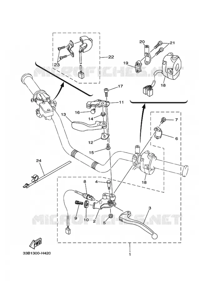 SWITCH / LEVER Yamaha QUAD 250 2012 RAPTOR  YFM250R