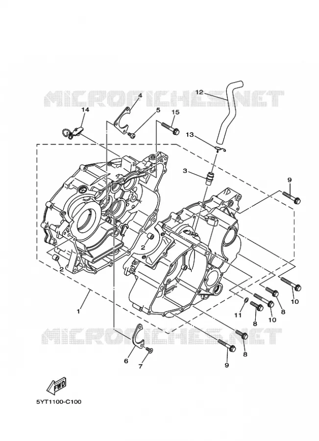 CRANKCASE Yamaha QUAD 350 2004 RAPTOR  YFM350 YFM350S