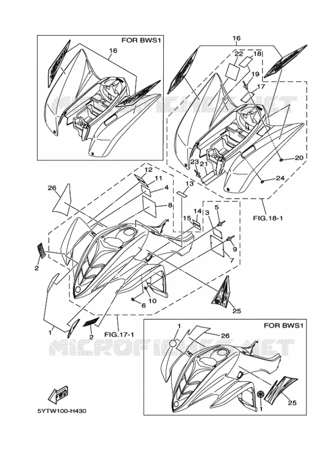 STICKER / LABEL 1 Yamaha QUAD 350 2009 RAPTOR  YFM350 YFM350R
