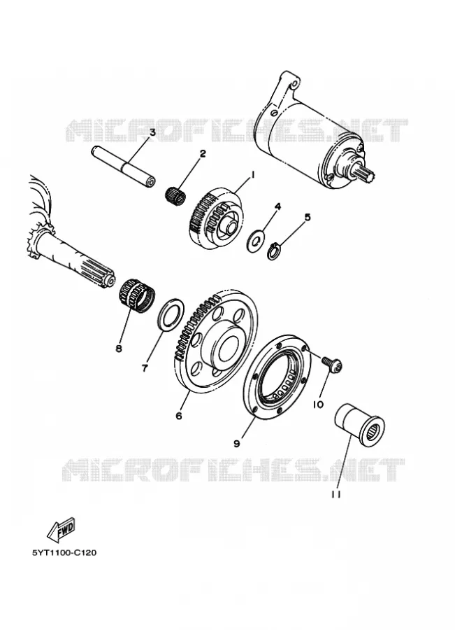STARTER CLUTCH Yamaha QUAD 350 2013 RAPTOR  YFM350 YFM35RD
