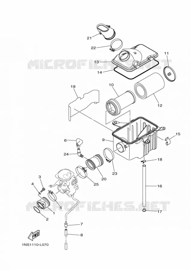 INTAKE Yamaha QUAD 350 2013 GRIZZLY  YFM350FWA YFM35FGD