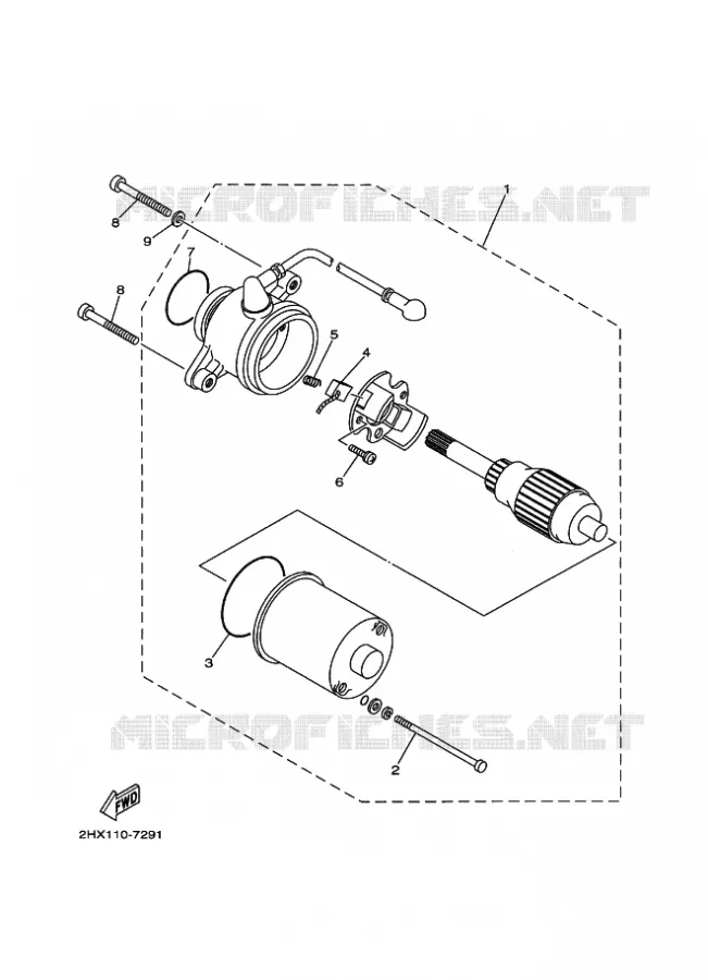 STARTER MOTOR Yamaha QUAD 50 2004 RAPTOR  YFM50 YFM50S