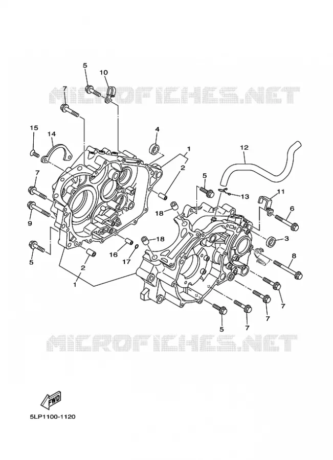 CRANKCASE Yamaha QUAD 660 2001 RAPTOR  YFM660R YFM660RN
