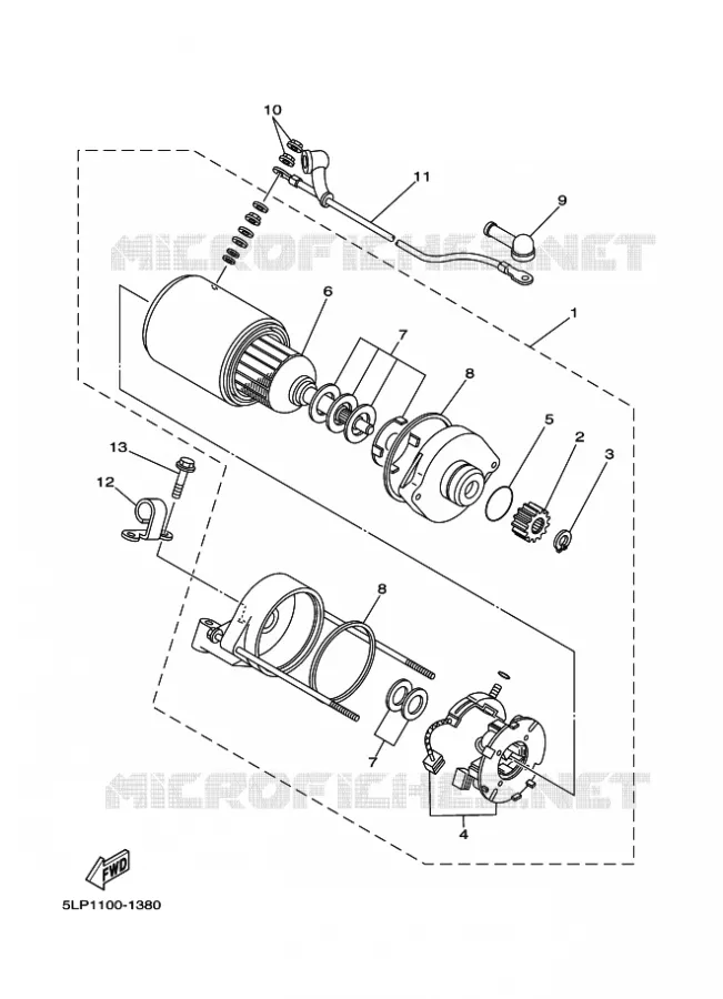 STARTER MOTOR Yamaha QUAD 660 2001 RAPTOR  YFM660R YFM660RN