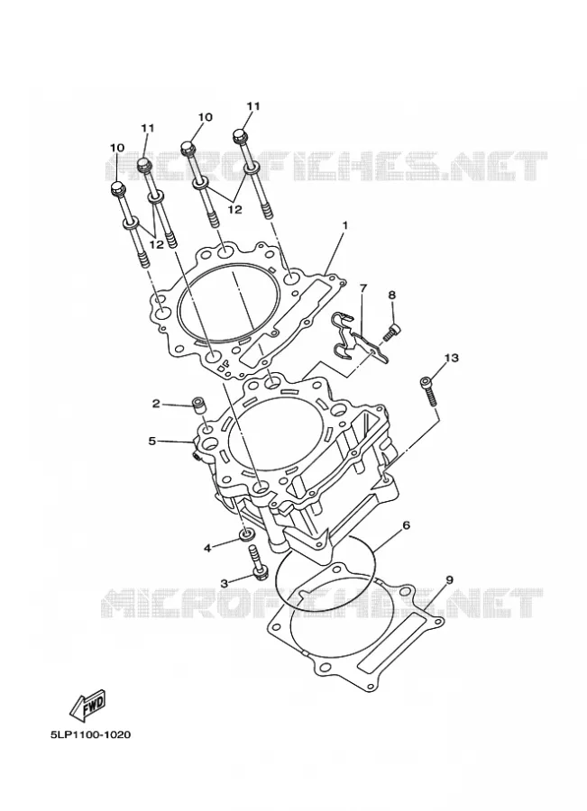 CYLINDER Yamaha QUAD 660 2001 RAPTOR  YFM660R