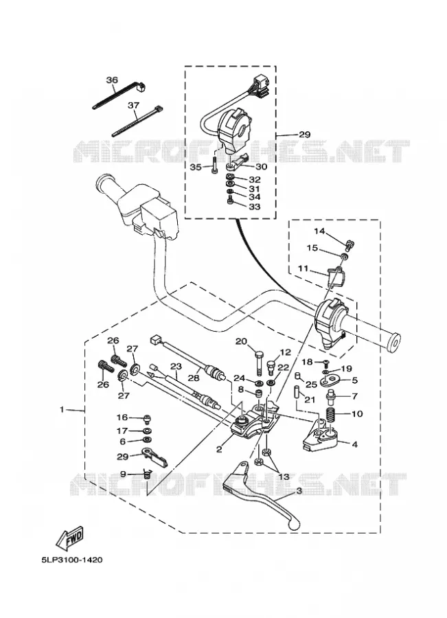 SWITCH / LEVER Yamaha QUAD 660 2001 RAPTOR  YFM660R