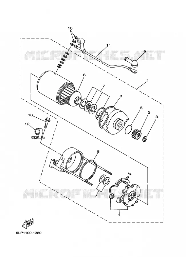 STARTER MOTOR Yamaha QUAD 660 2002 RAPTOR  YFM660R YFM660RP