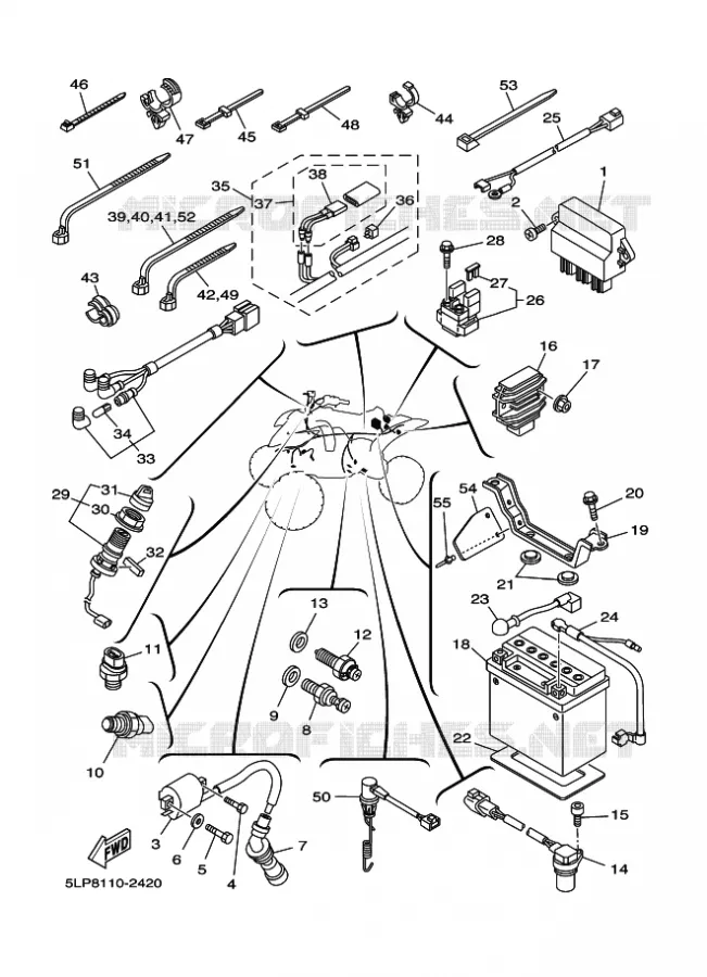 ELECTRICAL 1 Yamaha QUAD 660 2003 RAPTOR  YFM660R YFM660RR