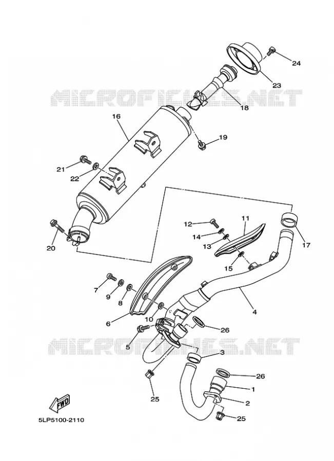 EXHAUST Yamaha QUAD 660 2003 RAPTOR  YFM660R YFM660RR