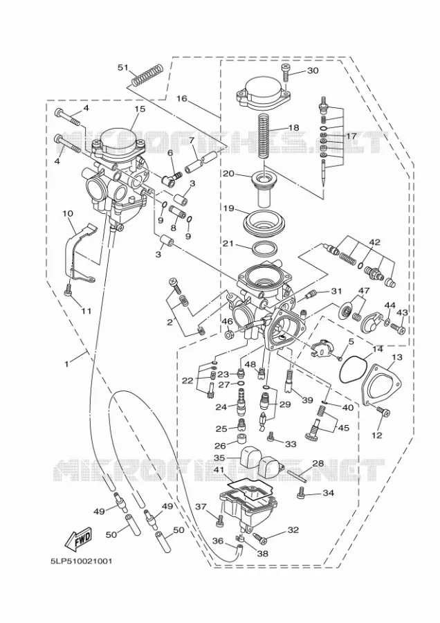 CARBURETOR Yamaha QUAD 660 2004 RAPTOR  YFM660R YFM660RS